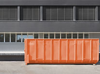 Orange Industrial Dumpster