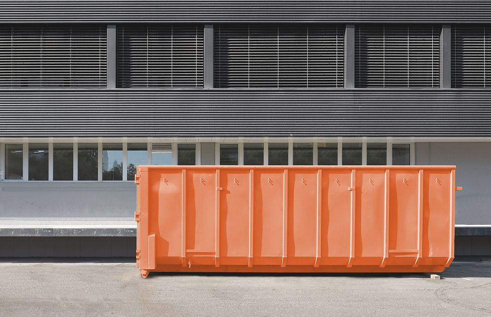 Orangefarbener Behälter