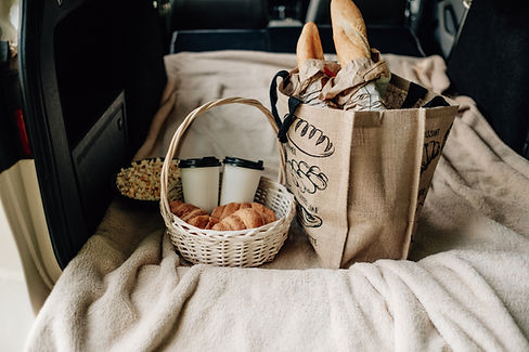 Preparar um piquenique no carro