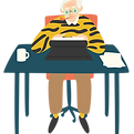 作家のイラスト