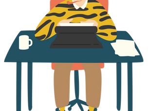 Person at desk.