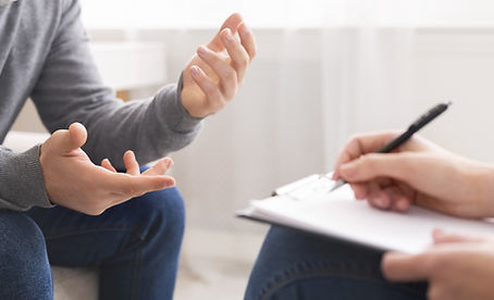 terapeutické sezení s lékařem a pacientem