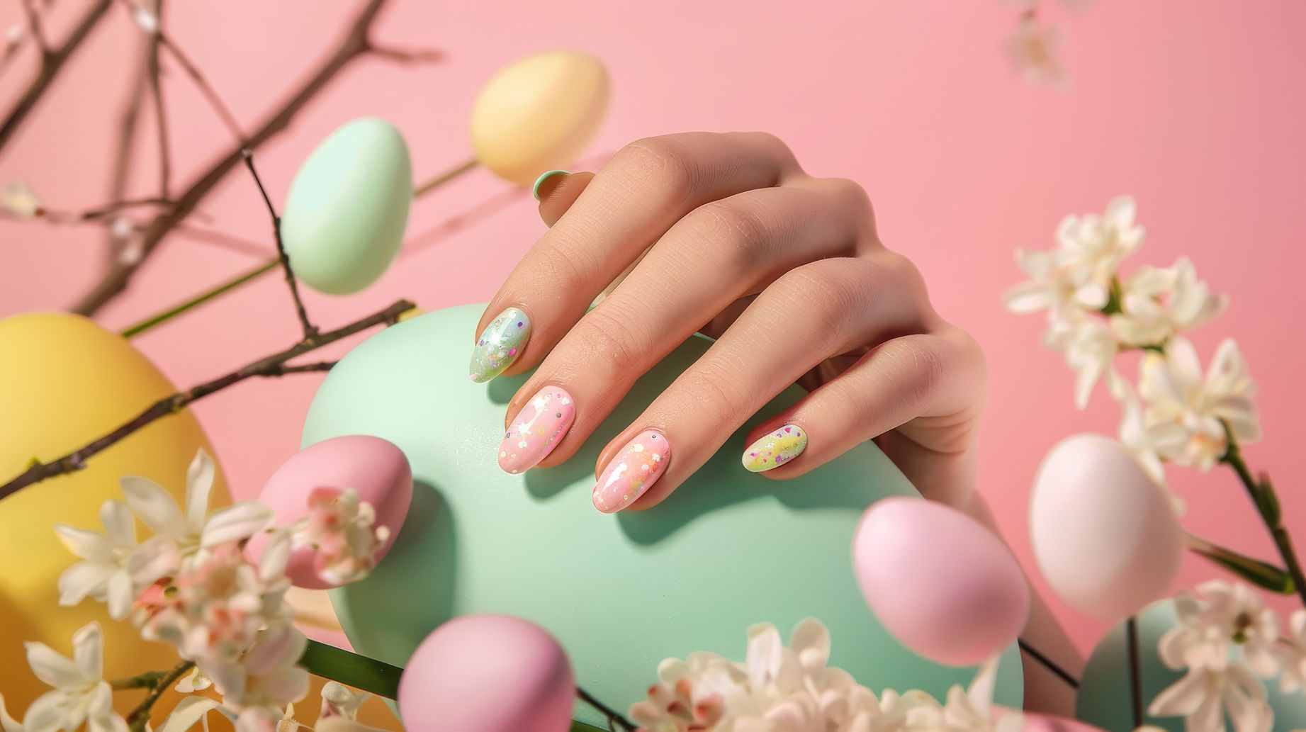 이스터 에그와 매니큐어