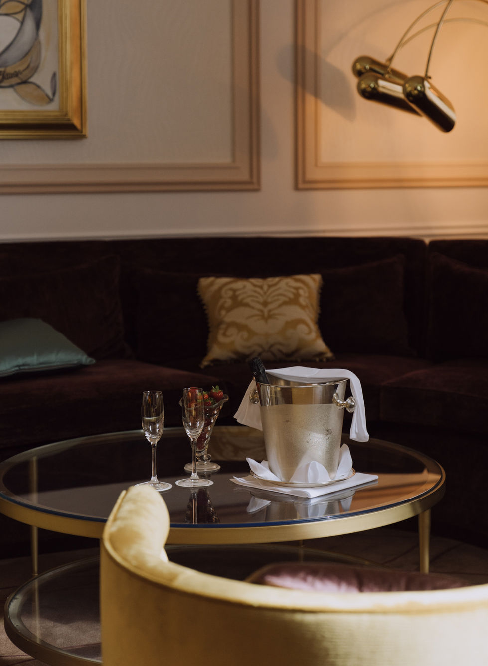 Ambiente de lounge aconchegante
