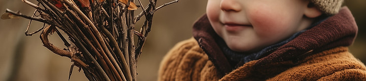 Дитина з пучком паличок