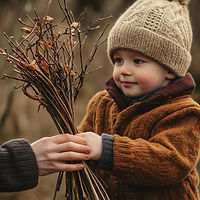 Child With Bundle Sticks