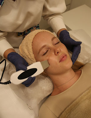 Woman receiving micro-needling