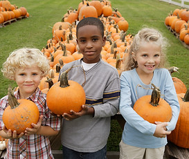 Kids with Pumpkins