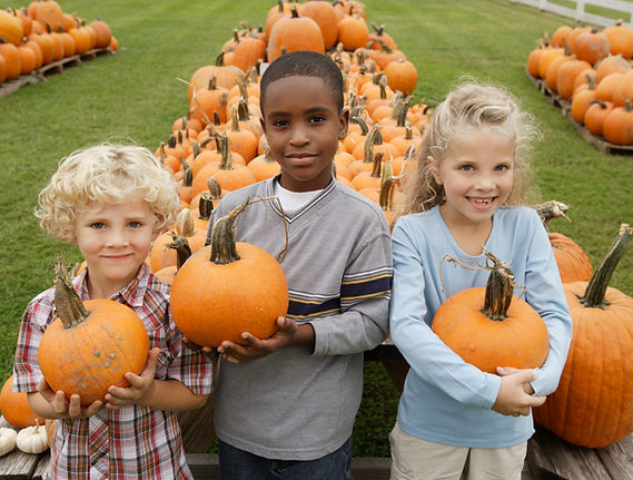 Kids with Pumpkins