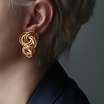 Gold Twist Earrings