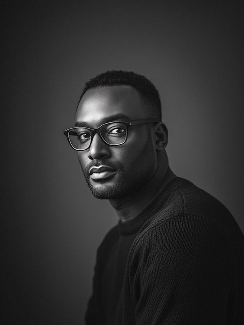 Man in black glasses