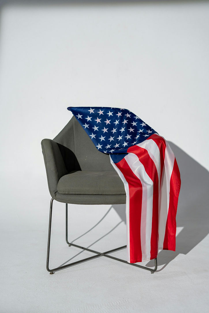 Chair with American Flag