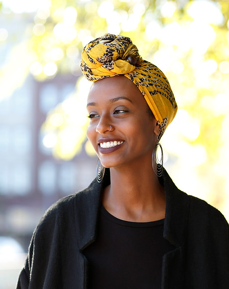Woman with Head Scarf