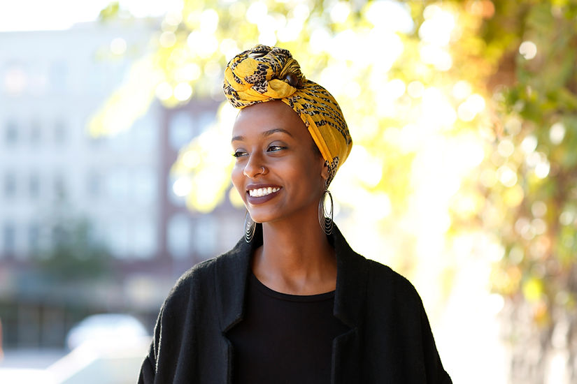 Woman with Head Scarf