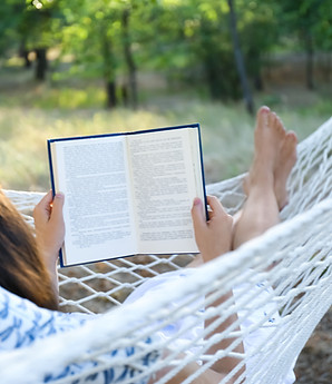 Reading on a Hammock