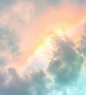 Rainbow Amid Clouds
