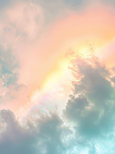 Rainbow Amid Clouds