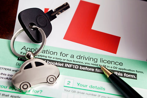 Applying for a UK Driving Licence with L-Plates for the car