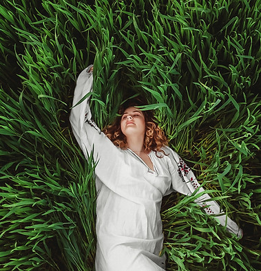 Lying in Green Field