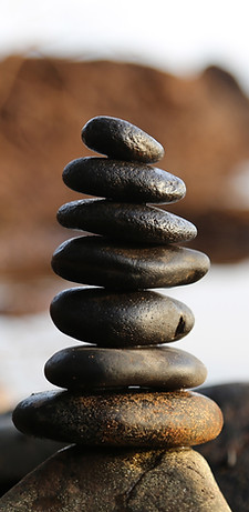 Stacked Black Stones
