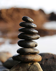 Stacked Black Stones