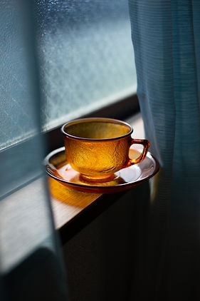 Amber Glass Teacup