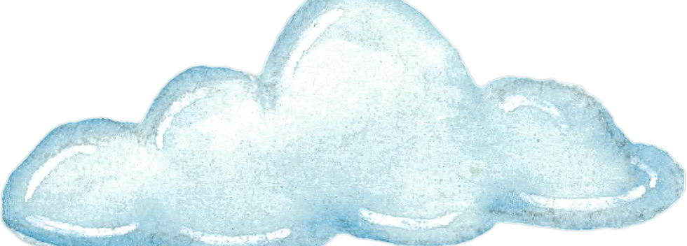 Aquarell Blaue Wolke