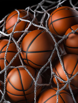 Basketballs In Net