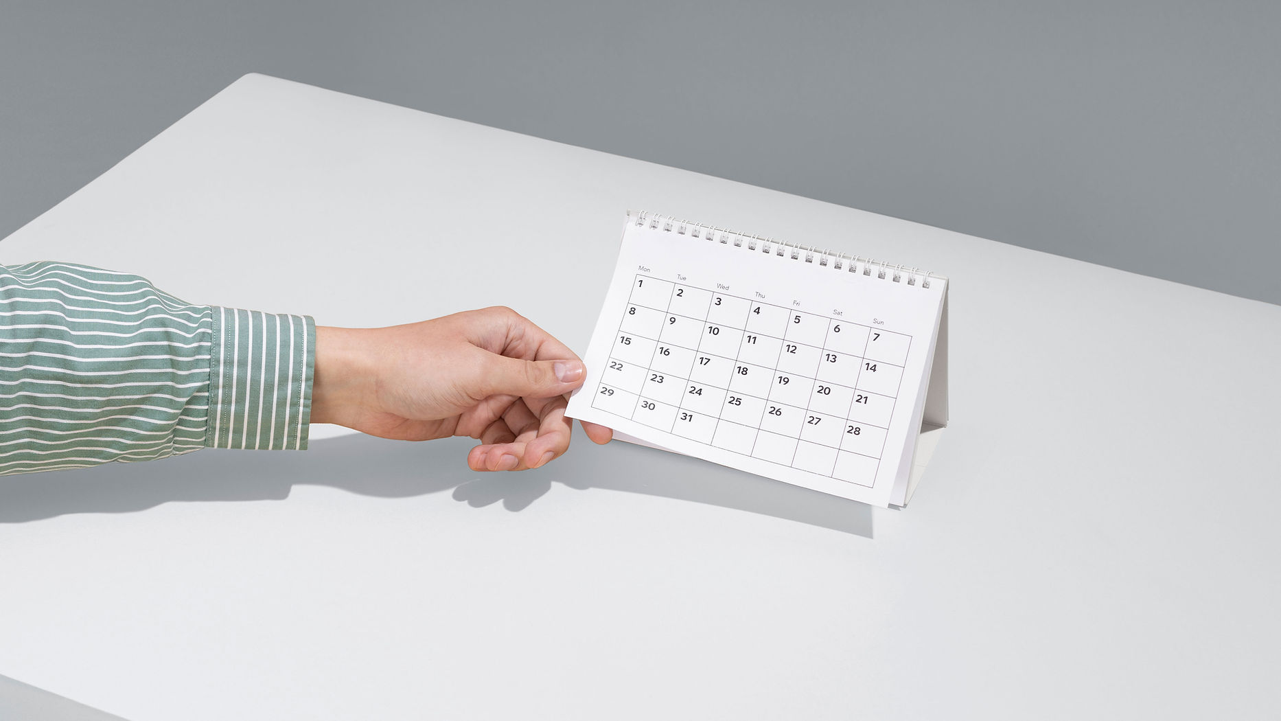 Hand Holding Calendar