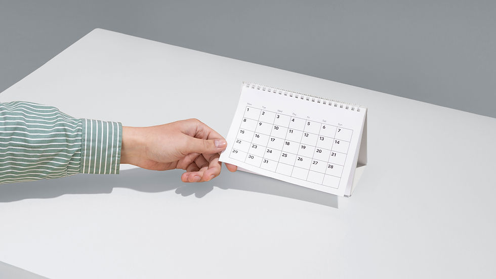 Calendario de mano