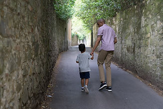 Father And Son Walking