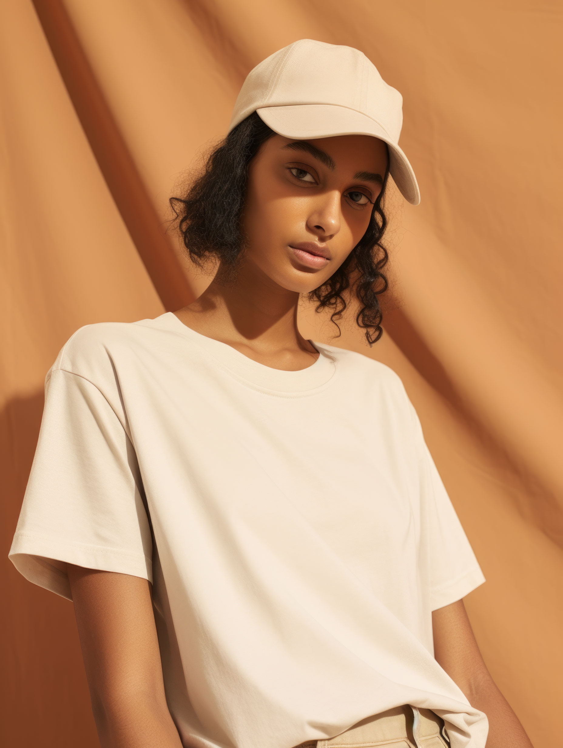 Woman in Beige Outfit