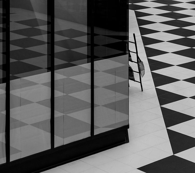 Checkerboard Floor Reflection