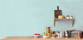 Configuração da bancada da cozinha