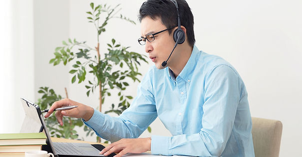 Person Wearing Headset