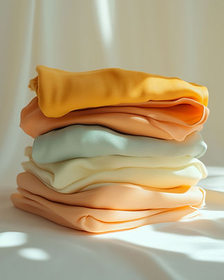 Stacked Colorful Fabrics