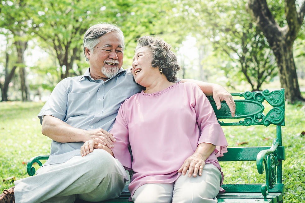 Elderly Couple Smiling