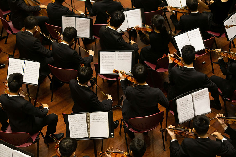 Un orchestre joue de la musique