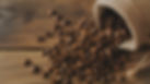 Derrame de granos de café