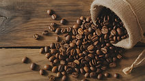 Derrame de granos de café