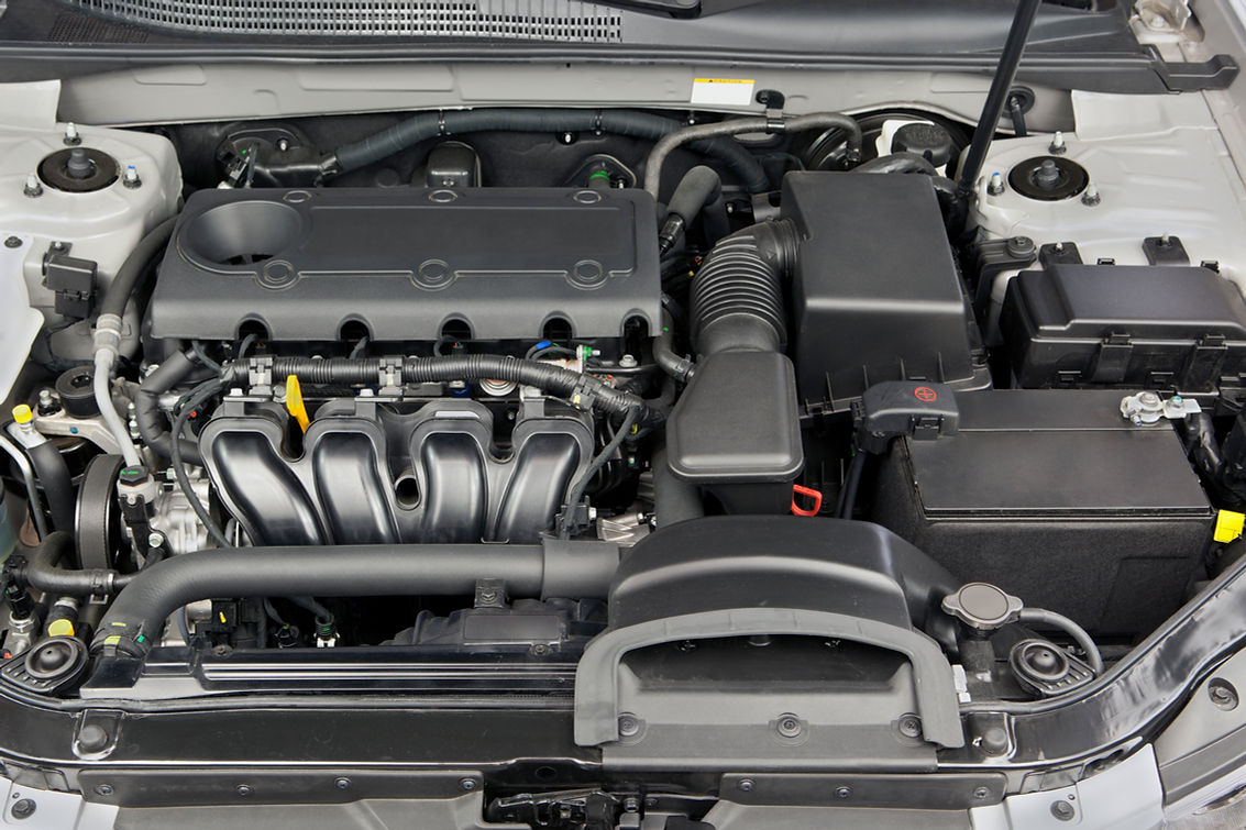 close-up image of car's engine