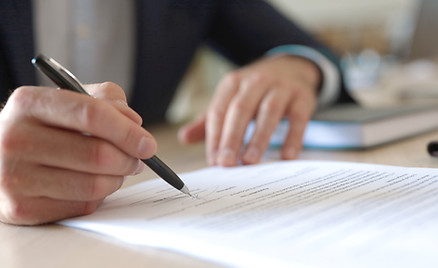 Man Signing