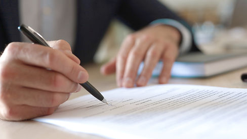 Assinando um contrato