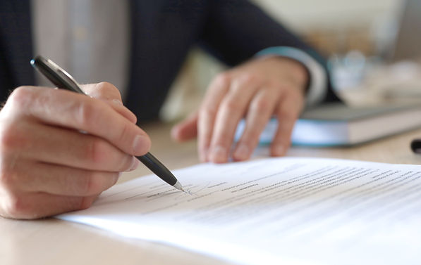 Man Signing