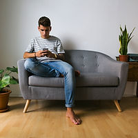 Teenage Boy on Mobile Phone