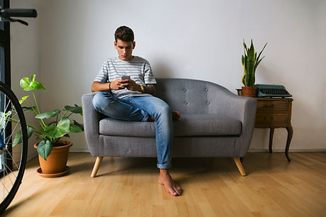 Teenage Boy on Mobile Phone