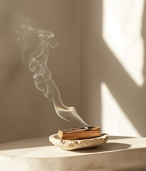 Incenso com fumaça subindo
