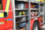 Fire engine showing the essential equipment