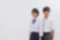 人物 中学生 白バック イメージ