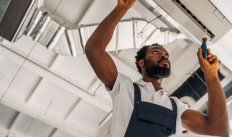 HVAC Technician Working